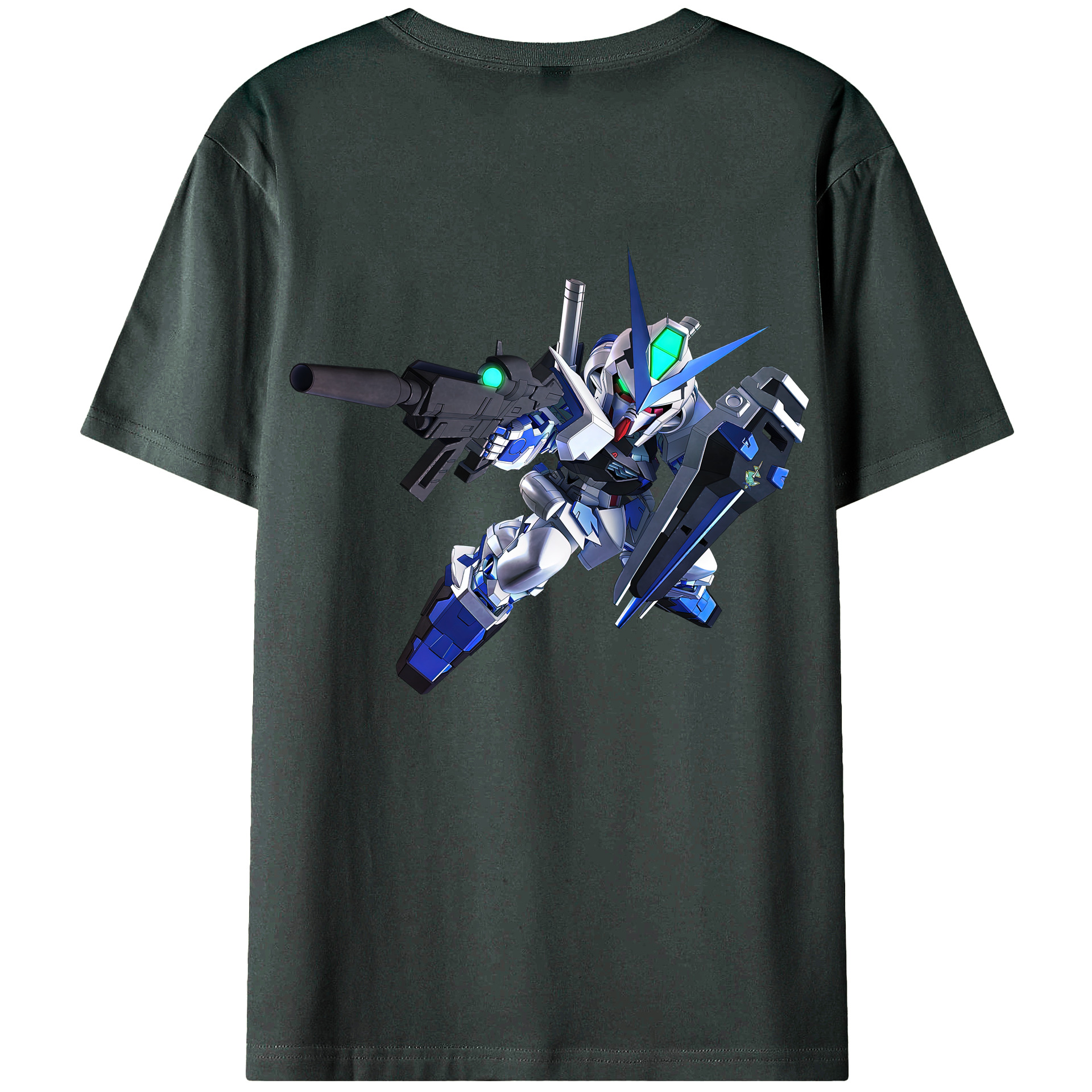 （画像用） 機動戦士ガンダム Mobile Suit Gundam 綿100％ メンズ半袖Tシャツ（バックプリント） 通気性